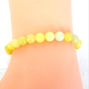 Green Natural Stone Beaded Women's Bracelet. New